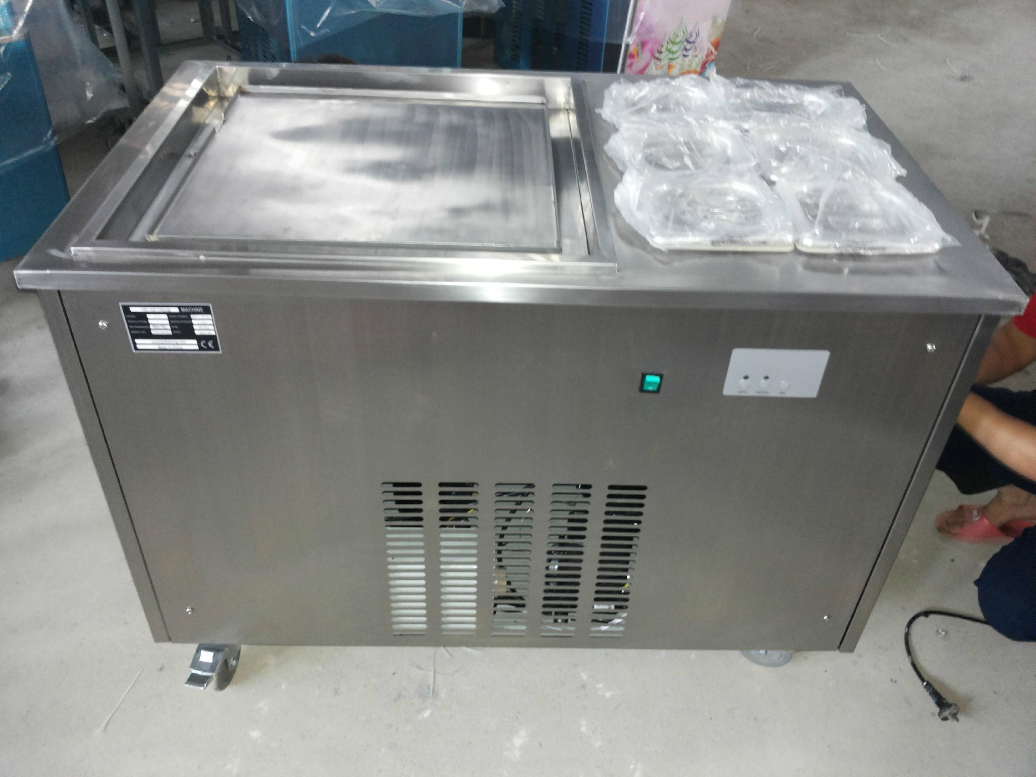 炒酸奶機商用 單鍋炒冰淇淋卷機帶6小配料盤 快速炒冰激凌機 2