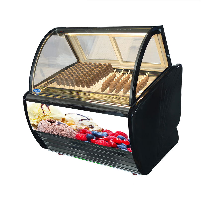 Commercial Use Italian Ice Cream Freezer Display 2