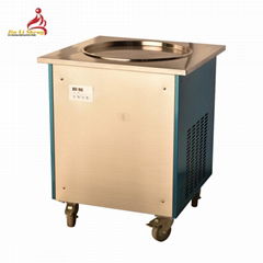 Singe Round Pan Commercial Ice Cream Roll Machine