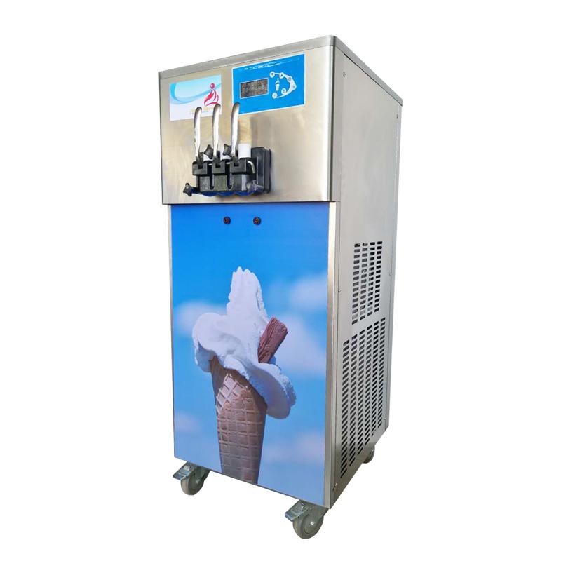 Stainless Steel Beater Commercial 3 Flavor Soft Ice Cream Machine