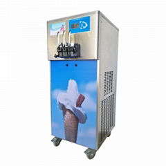 Commercial 3 Flavor Soft Ice Cream Machine