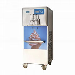 3 Flavor Commercial Soft Ice Cream Machine With Syrup System