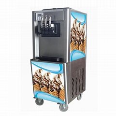 金利生BQ322 三色软冰淇淋机商用 小型立式软冰激凌机器 甜筒雪糕机