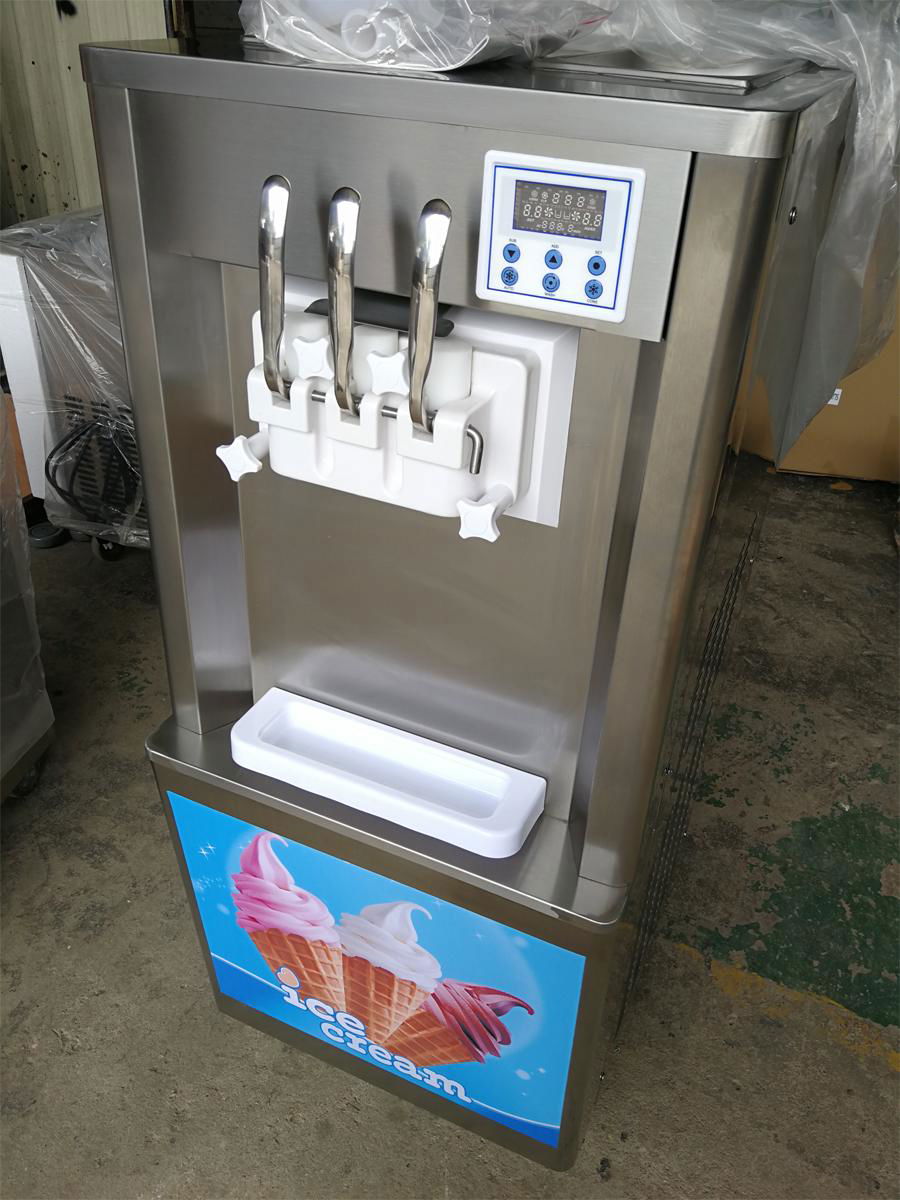 Jin Li Sheng BQ322 3 Flavor Commercial Soft Serve Ice Cream Machine For Sale