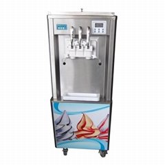 3 Flavor Commercial Soft Ice Cream Machine with Syrup System