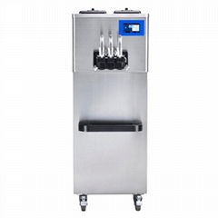 Jin Li Sheng Piston Pump Feed Soft Serve Ice Cream Machine with Hopper Agitator