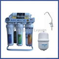 auto-flushing water reverse osmosis filter for domestic use