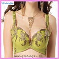 latest top sale embroidery sexy bra from China