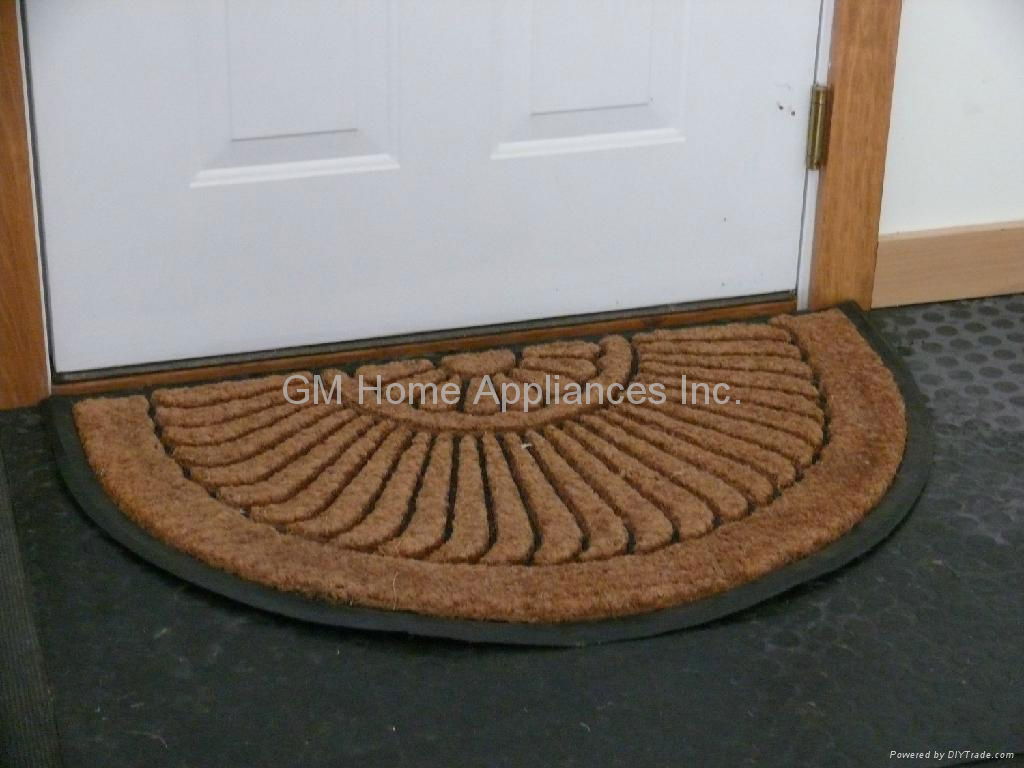 Coco Fiber Half Round In-Laid Doormat 2