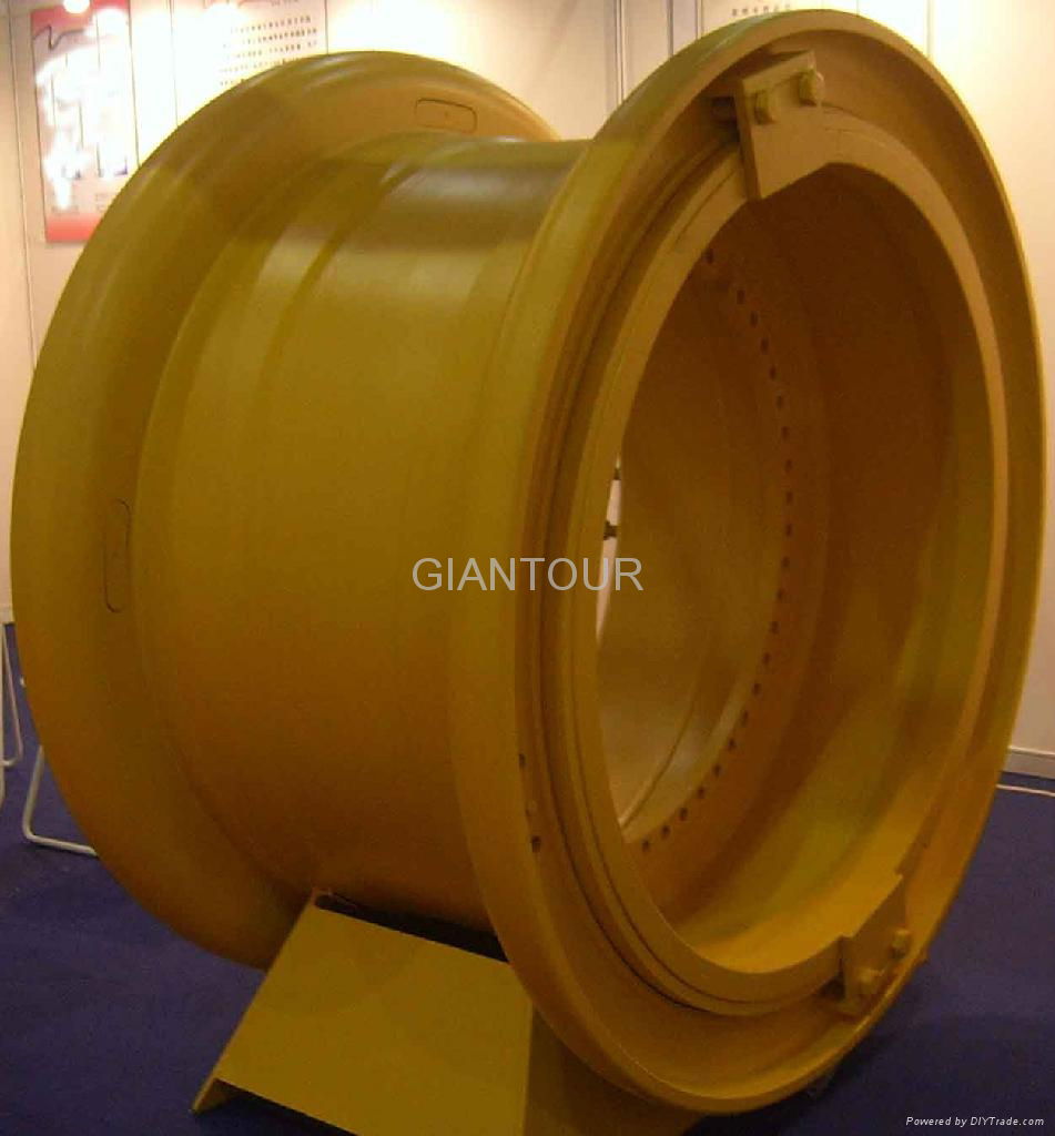 Sell mining OTR steel wheel rim for giant dump truck wheel loader