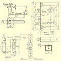 日本MIWA執手鎖U9LA50-1 5