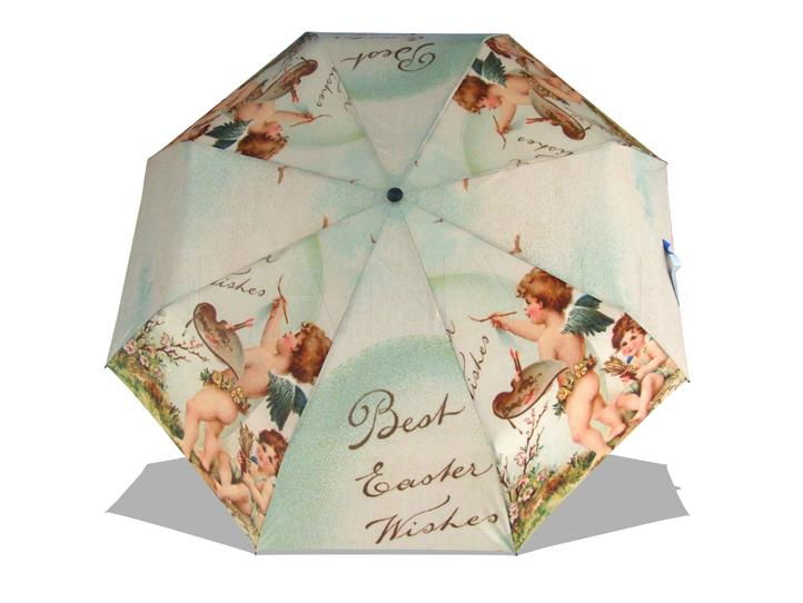 Cute angle full color printing beautiful high quality fold umbrella