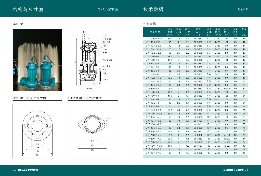 充油式喷泉专用潜水电泵 3