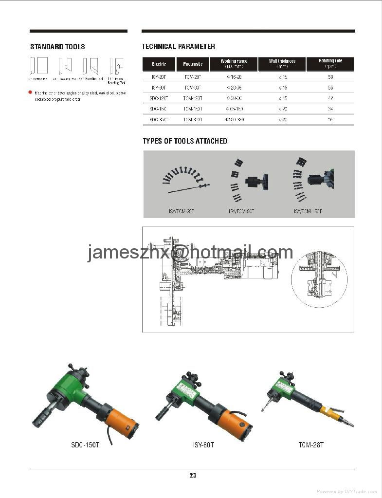 Movable internal-expanding Pipe End Beveling Machine 3