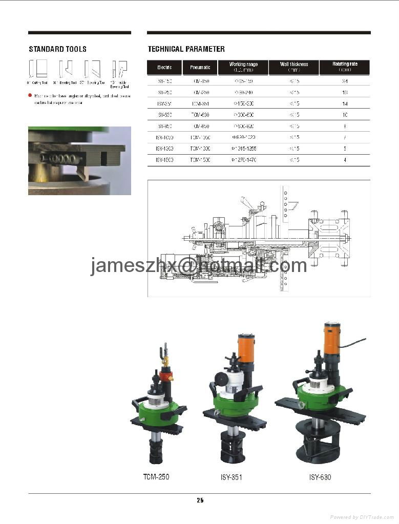 Movable internal-expanding Pipe End Beveling Machine 4