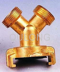 Brass quick fitting  Tee female for pipe   3