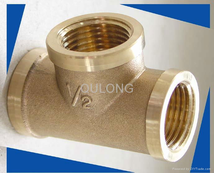 brass cross female connector elbow 