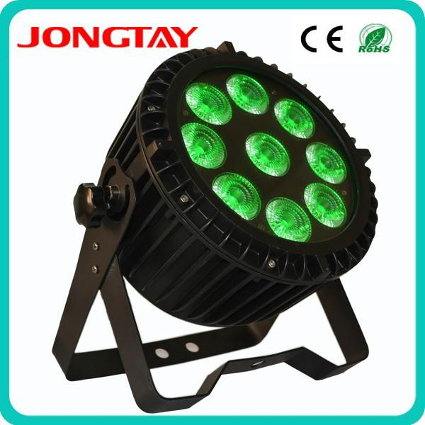 9pcs 15W RGBWA-UV 6 in 1 Slim Led Par Light 3