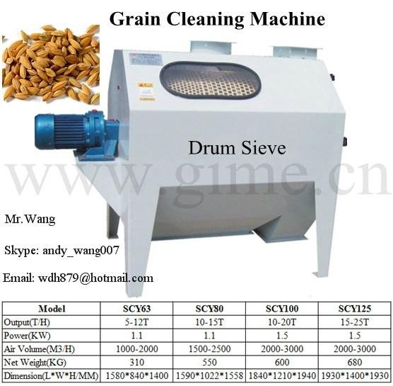 Grain cleaner (drum sieve)