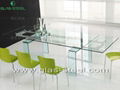 玻璃傢具多功能餐桌