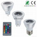 Magic 3W 240V GU10 E27 LED RGB Spot Light Lamp Bulbs Party Downlight + IR Remote