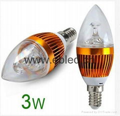 Top Pure daylight cool white E14 led candelabra bulb 3watt LED Chandelier Bulbs