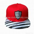 Zebra print visor snapbacks 1