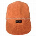 PU leather 5 panel camp caps 2