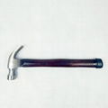 American Type Steel Hand Claw Hammer with Colored Laser Marking Wooden Handle