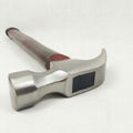 American Type Steel Hand Claw Hammer with Colored Laser Marking Wooden Handle