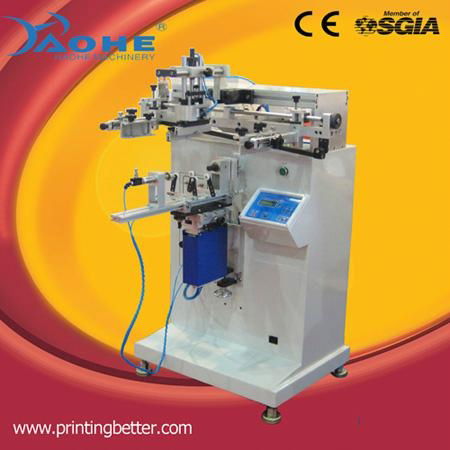 contianer and flat screen printing machine