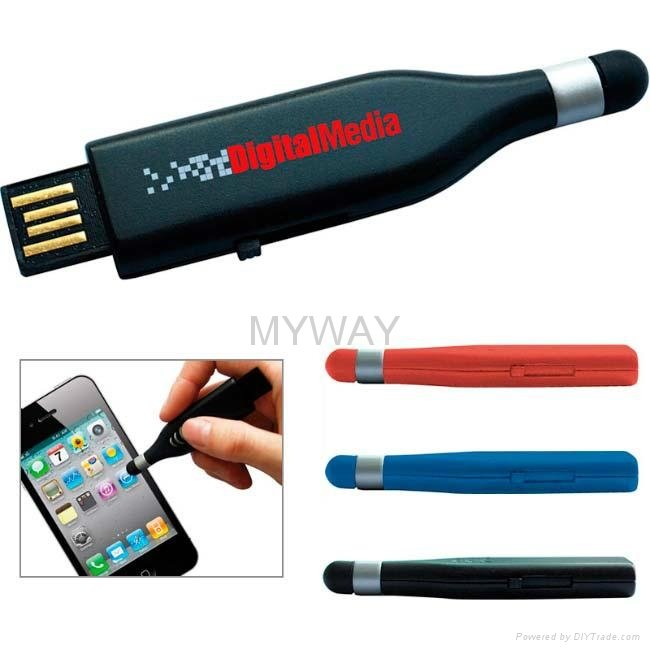 new design touch pen usb memory stick with custom logo