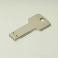 Colorful metal key shape usb pendrive with engraved logo