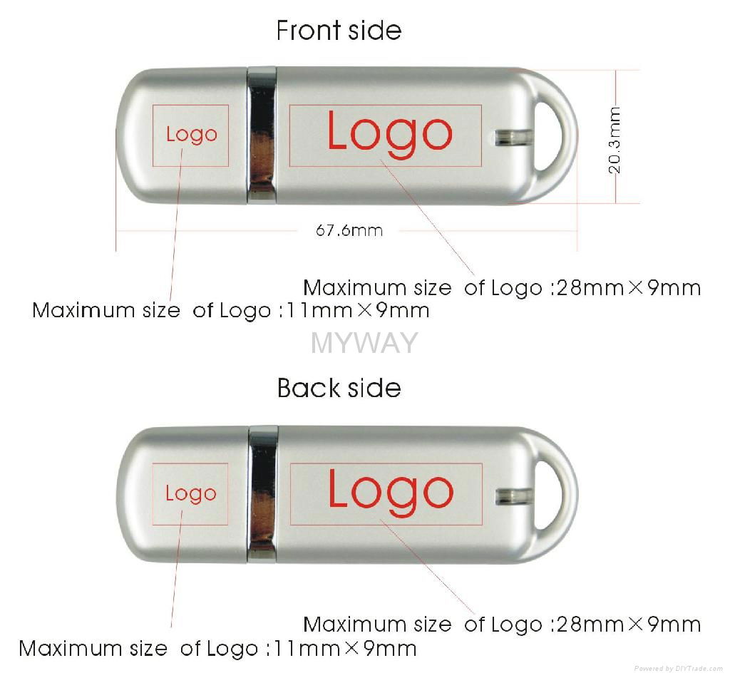 classic plastic usb flash disk with screen printing logo 2