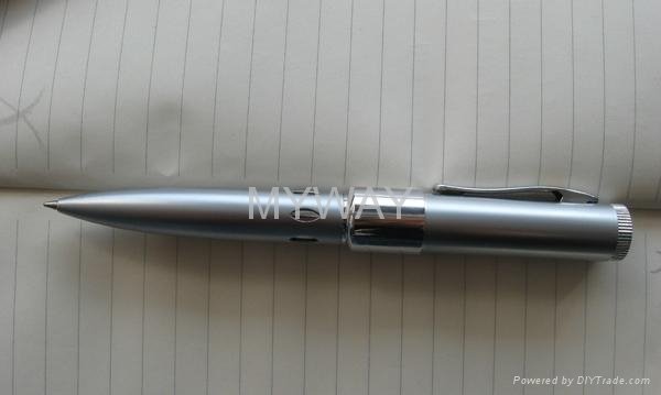 8gb Metal pen shape usb flash drive with free logo printed