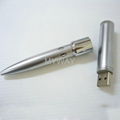 8gb Metal pen shape usb flash drive with free logo printed 3