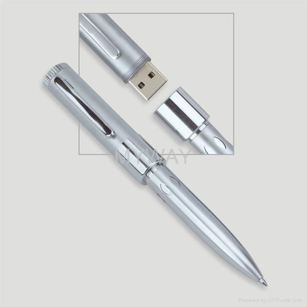 8gb Metal pen shape usb flash drive with free logo printed 5