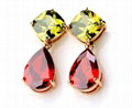 Top Quality Earring Crystal Zinrcon Stone Drop Earrings 2