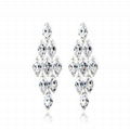 Swiss Cubic Zirconia Stone White Gold Plated Diamond Women Earring