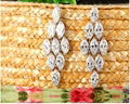 Swiss Cubic Zirconia Stone White Gold Plated Diamond Women Earring 3