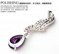  Women Jewelry AAA Zircon Purple Drop Earring  3