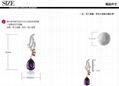  Women Jewelry AAA Zircon Purple Drop Earring  4