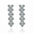 Swiss Cubic Zircon Stone White Gold Plated Diamond Women Drop Earring 1