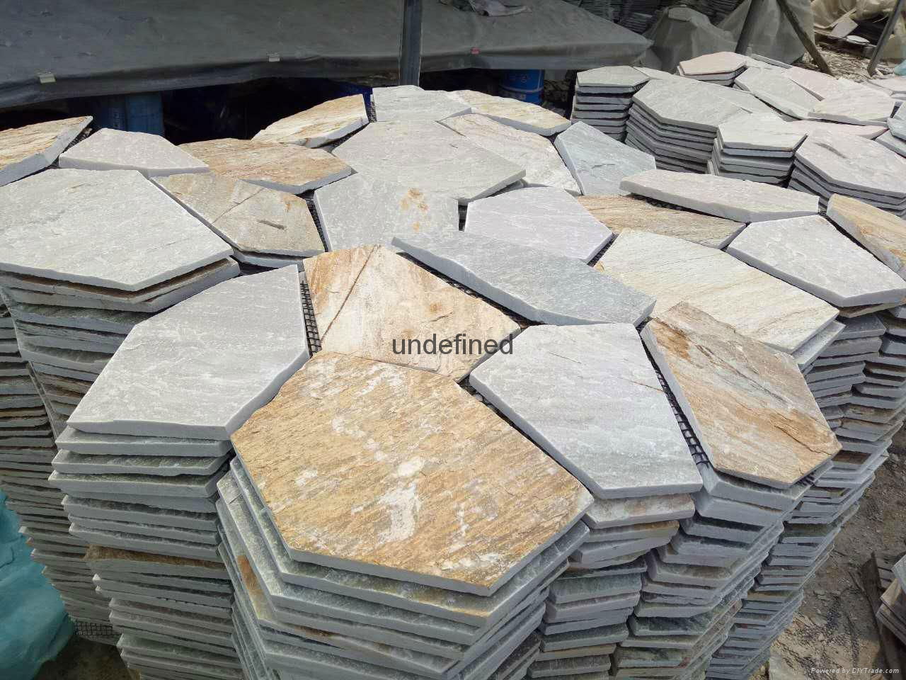 Natural slate stone net paste for garden stone  4