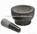 black granite mortar and pestle