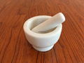 Marble stone mortar and pestle 1