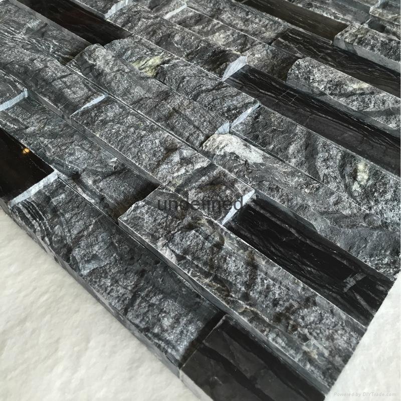 Natural black slate stone panel for wall cover 5
