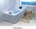 White ABS Double Person  Rectangle Free-standing Bathtub 