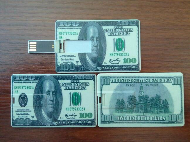 4gb USD money name card usb flash drive,u disk name card memory,gift usb