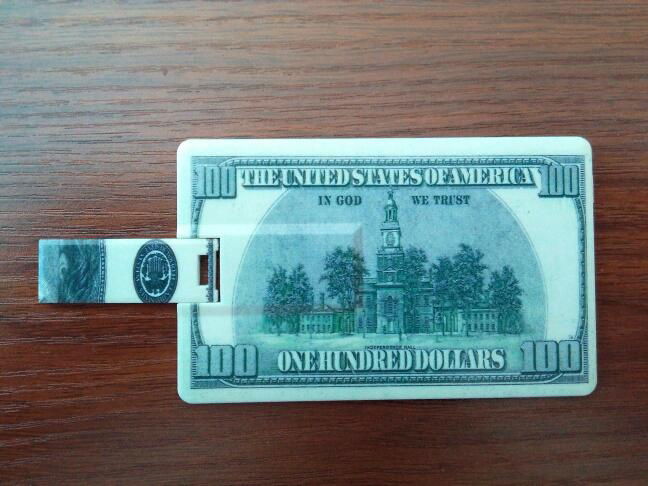 4gb USD money name card usb flash drive,u disk name card memory,gift usb 5